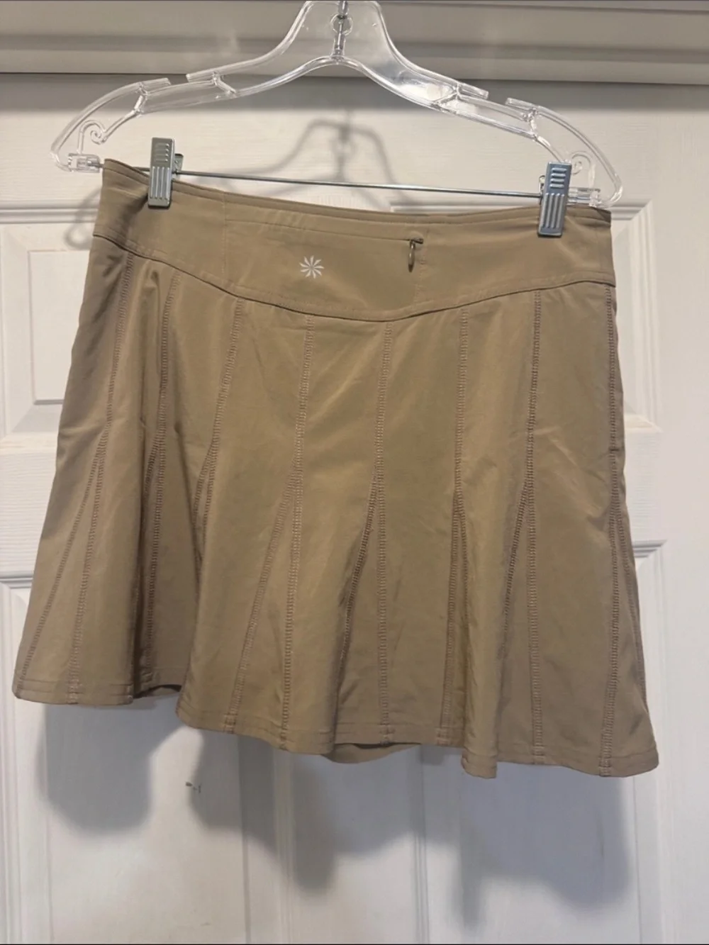Stretch Waist Circle Skirt in Taupe
